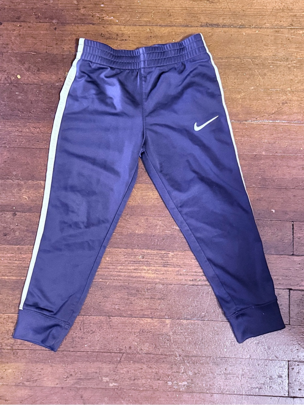 Nike Boys Navy Joggers with White Stripe